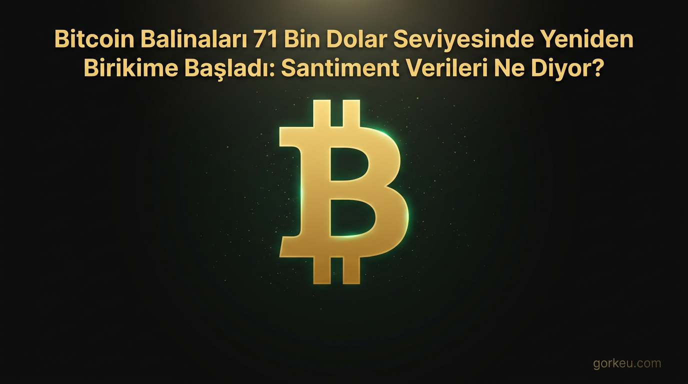 Bitcoin Balinaları 71 Bin Dolar Seviyesinde Yeniden Birikime Başladı: Santiment Verileri Ne Diyor?