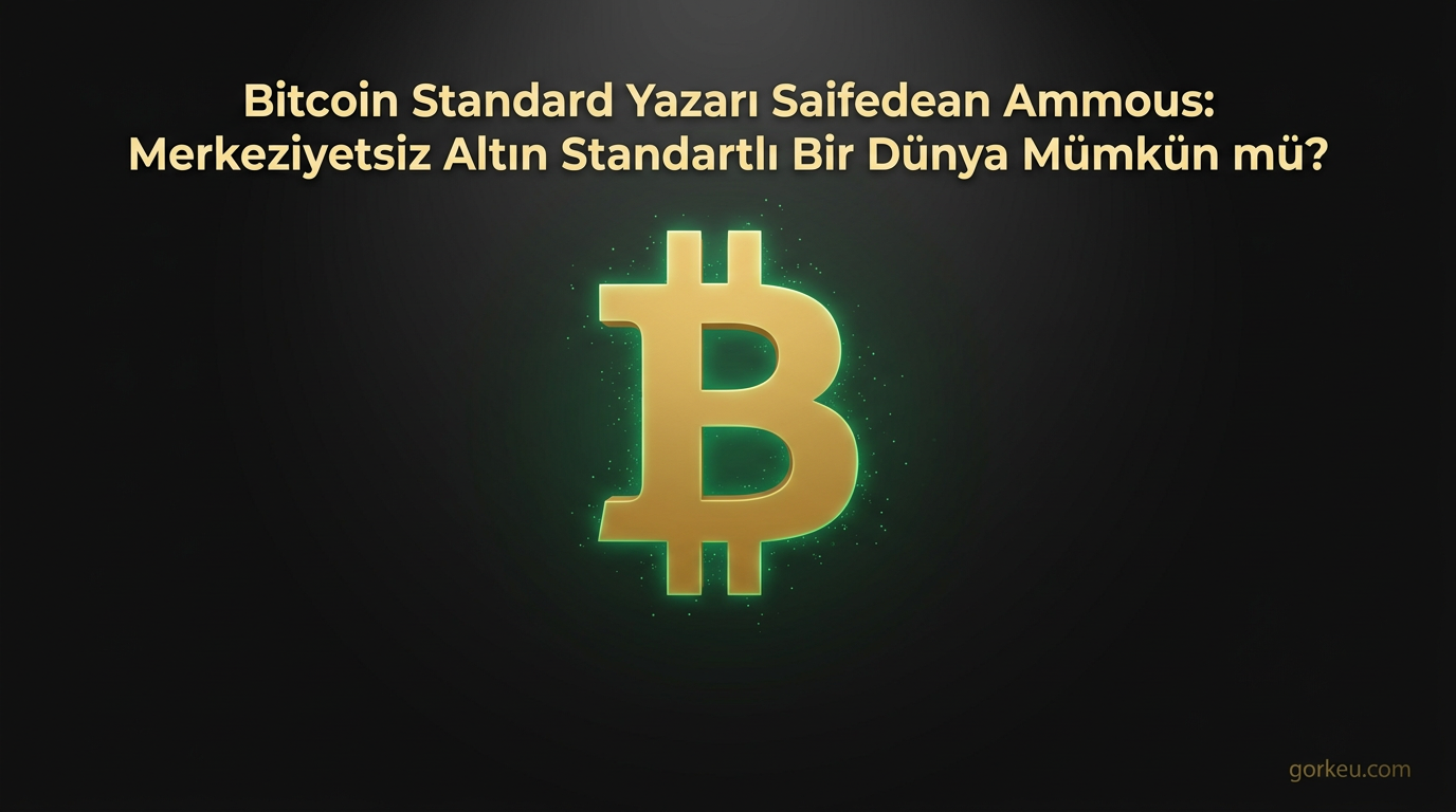 Bitcoin Standard Yazarı Saifedean Ammous: Merkeziyetsiz Altın Standartlı Bir Dünya Mümkün mü?