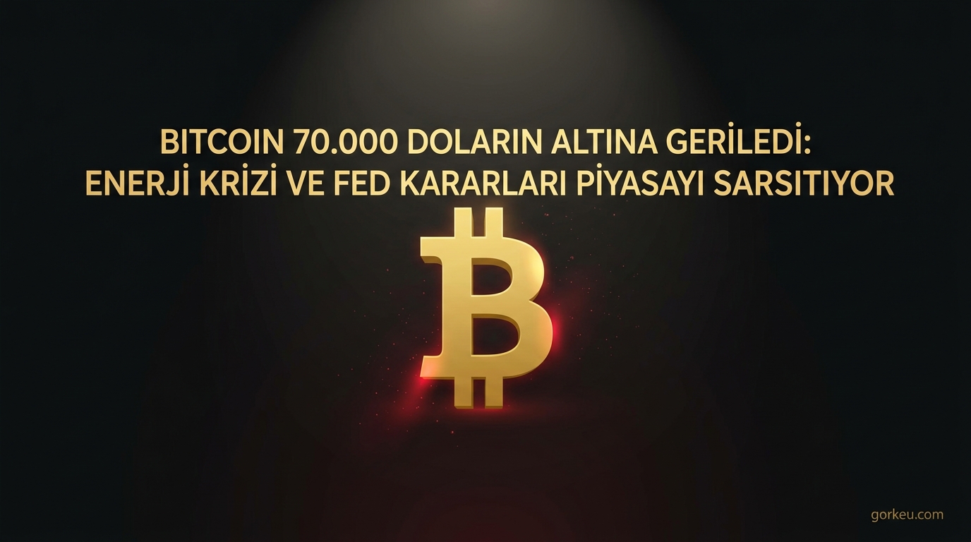 Bitcoin 70.000 Doların Altına Geriledi: Enerji Krizi ve Fed Kararları Piyasayı Sarsıyor