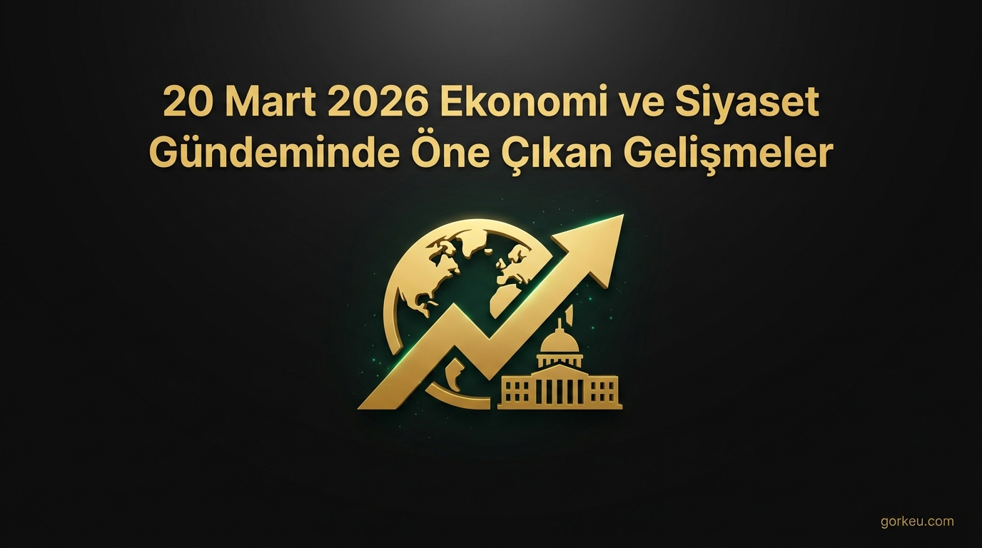 20 Mart 2026 Ekonomi ve Siyaset Gündeminde Öne Çıkan Gelişmeler