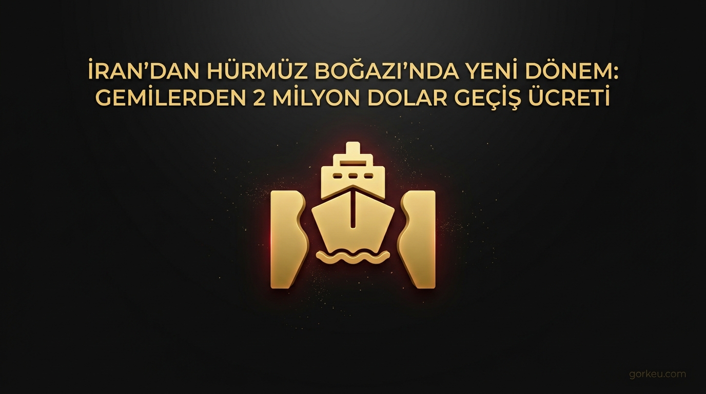 İran'dan Hürmüz Boğazı'nda Yeni Dönem: Gemilerden 2 Milyon Dolar Geçiş Ücreti