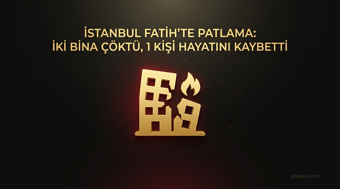 İstanbul Fatih'te Patlama: İki Bina Çöktü, 1 Kişi Hayatını Kaybetti