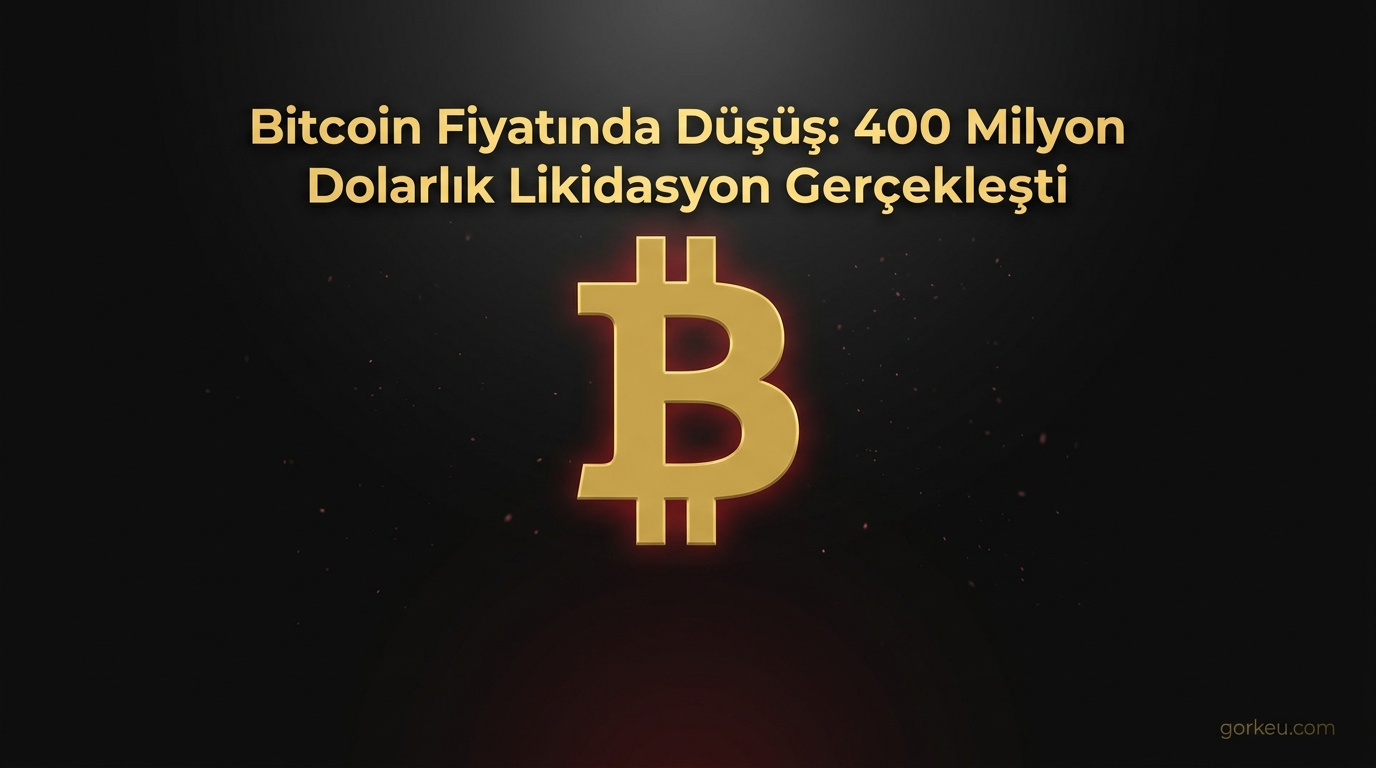 Bitcoin Fiyatında Düşüş: 400 Milyon Dolarlık Likidasyon Gerçekleşti