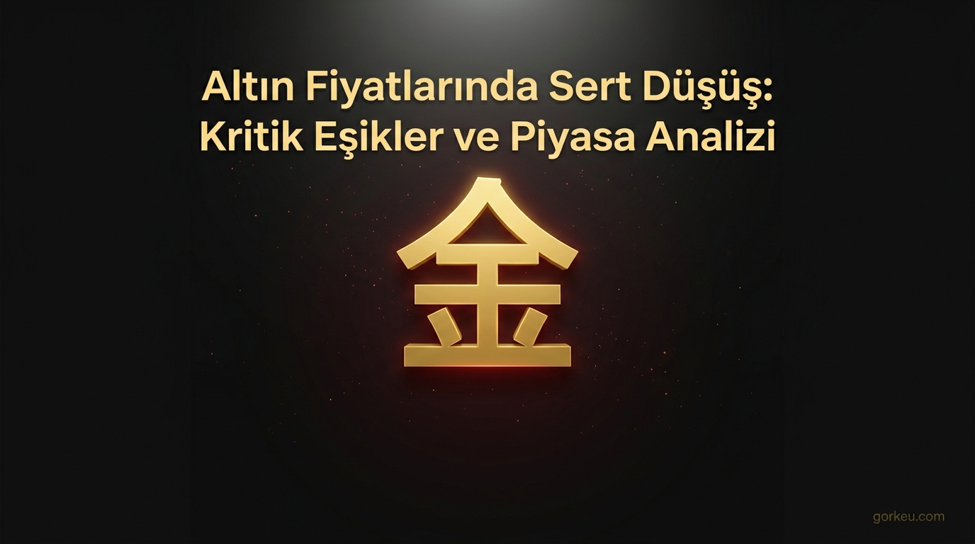 Altın Fiyatlarında Sert Düşüş: Kritik Eşikler ve Piyasa Analizi