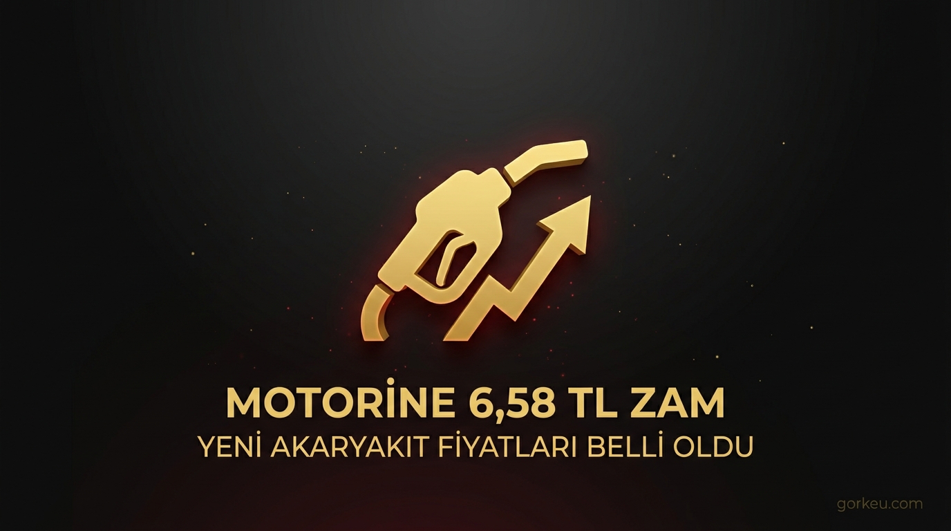 Motorine 6,58 TL Zam: Yeni Akaryakıt Fiyatları Belli Oldu