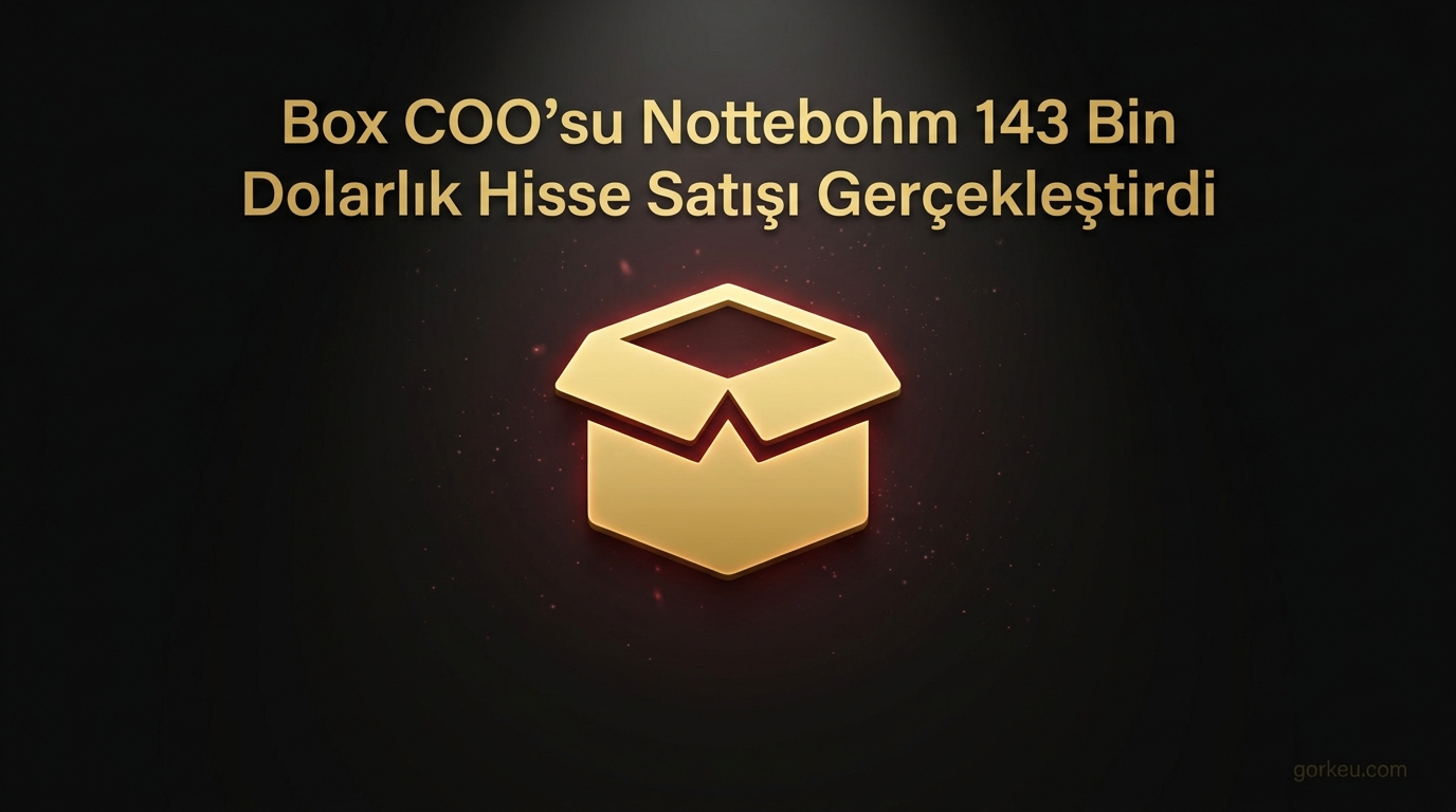 Box COO’su Nottebohm 143 Bin Dolarlık Hisse Satışı Gerçekleştirdi