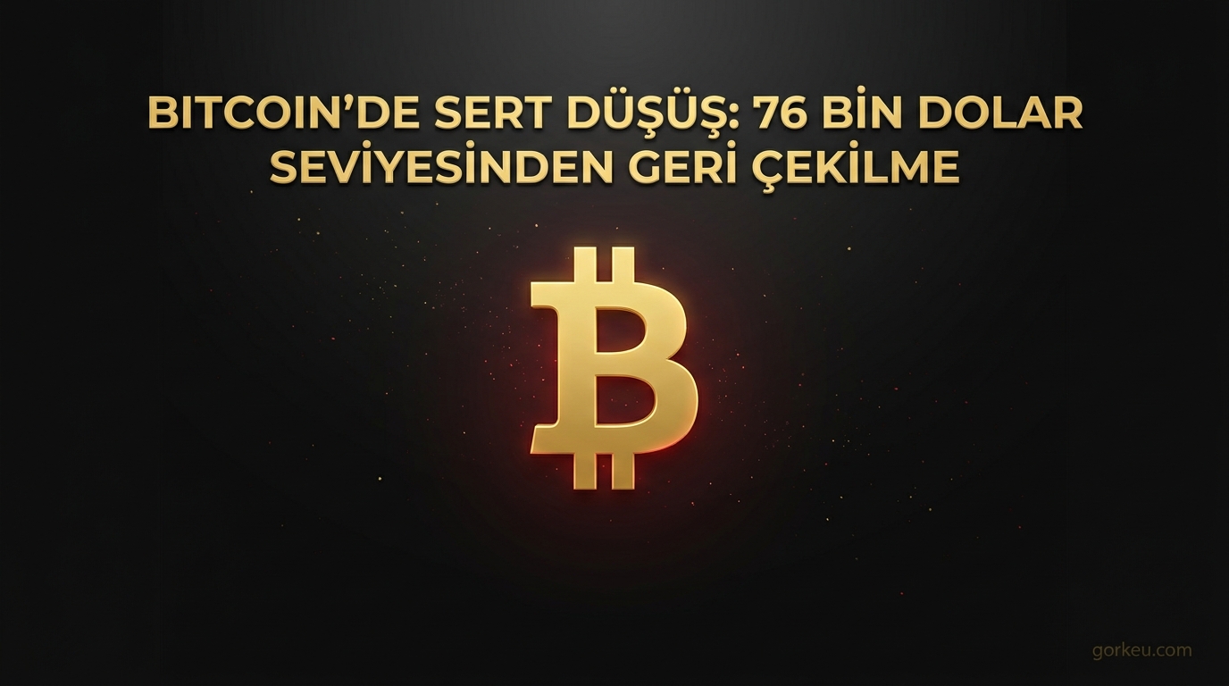 Bitcoin'de sert düşüş: 76 bin dolar seviyesinden geri çekilme