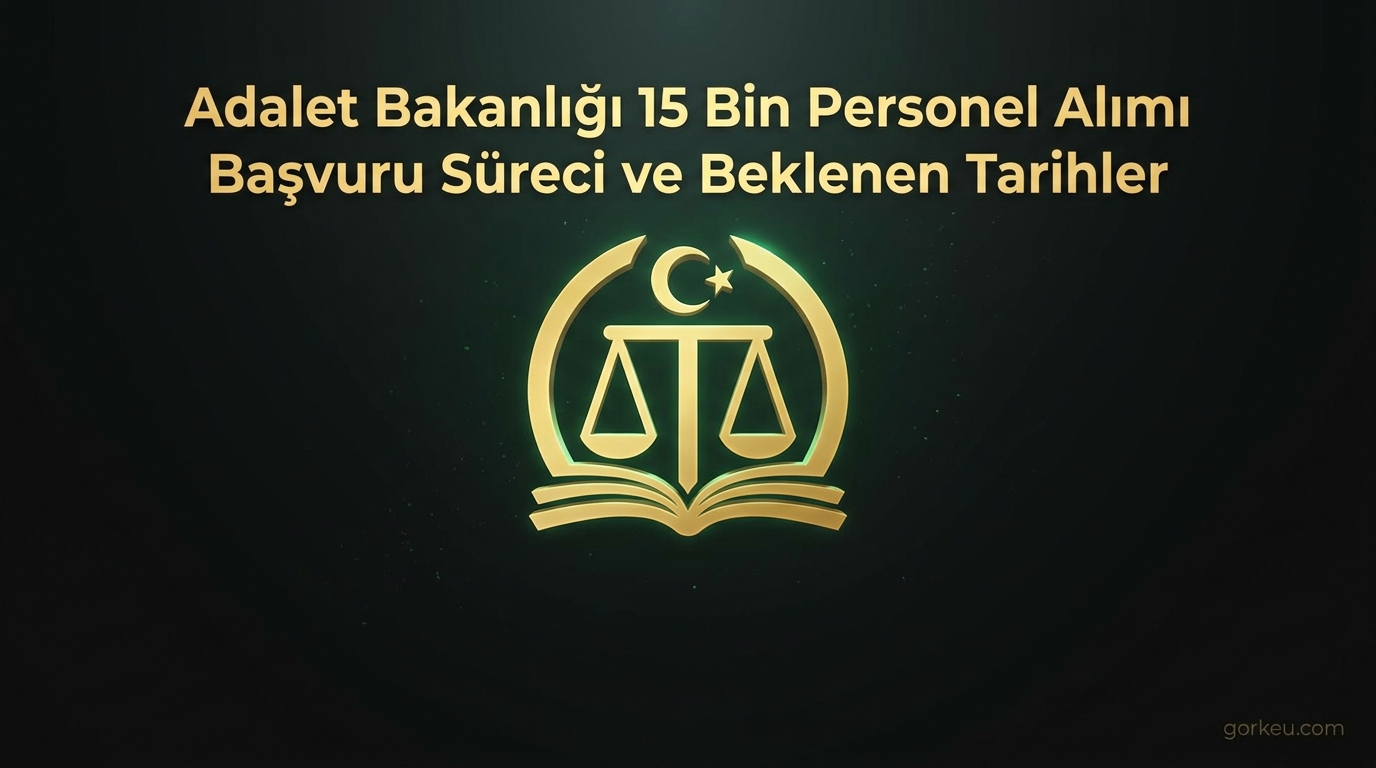 Adalet Bakanlığı 15 Bin Personel Alımı Başvuru Süreci ve Beklenen Tarihler