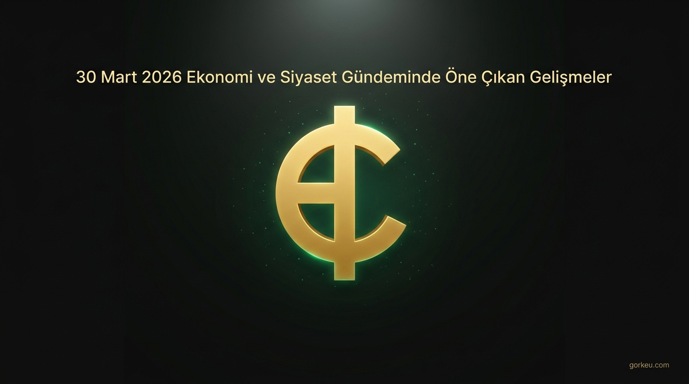 30 Mart 2026 Ekonomi ve Siyaset Gündeminde Öne Çıkan Gelişmeler