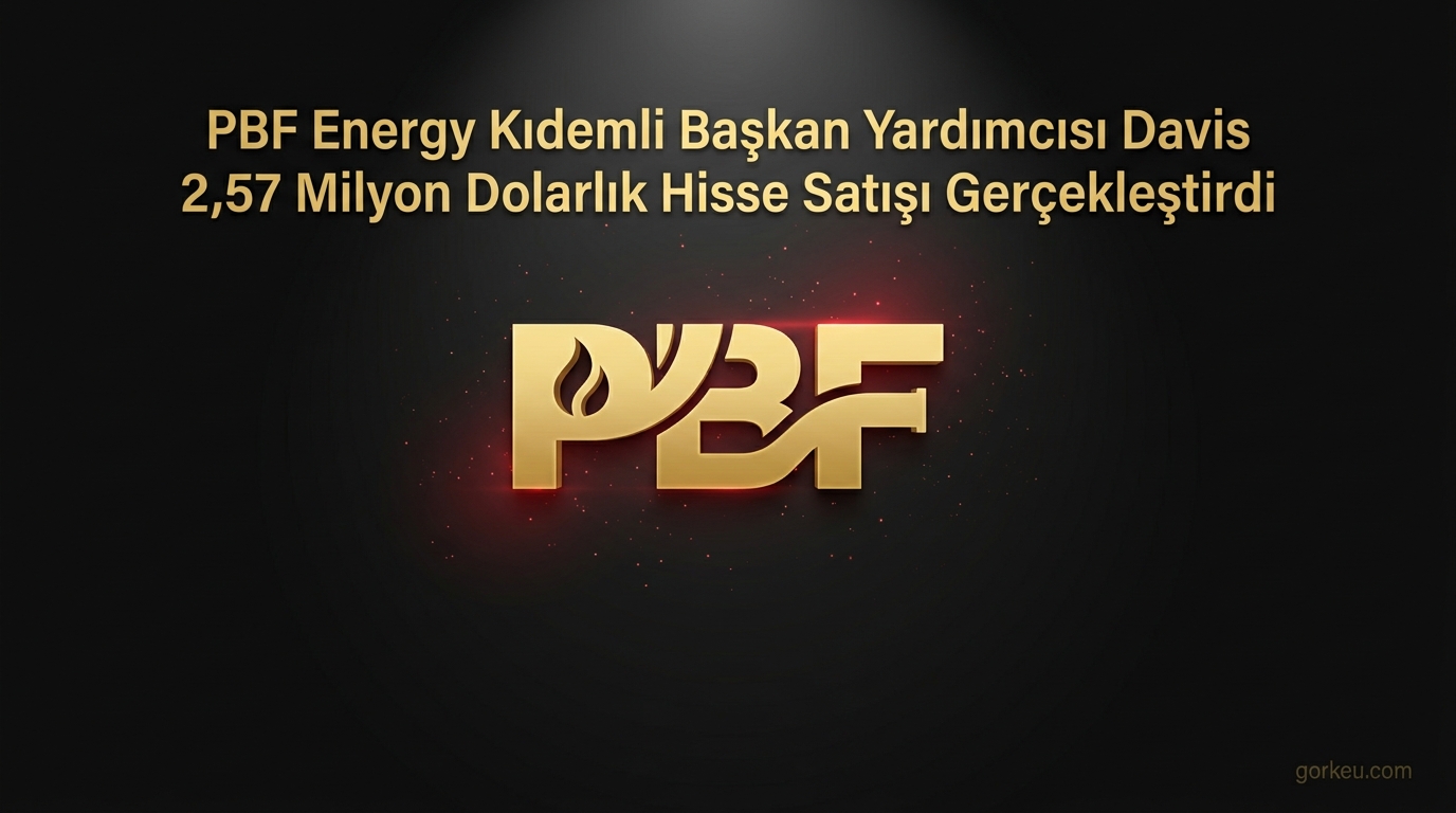 PBF Energy Kıdemli Başkan Yardımcısı Davis 2,57 Milyon Dolarlık Hisse Satışı Gerçekleştirdi