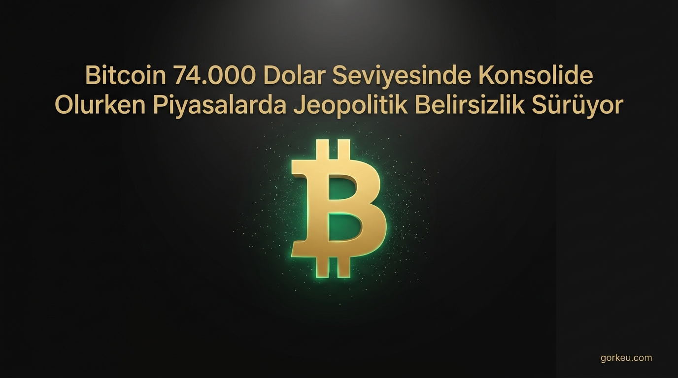 Bitcoin 74.000 Dolar Seviyesinde Konsolide Olurken Piyasalarda Jeopolitik Belirsizlik Sürüyor