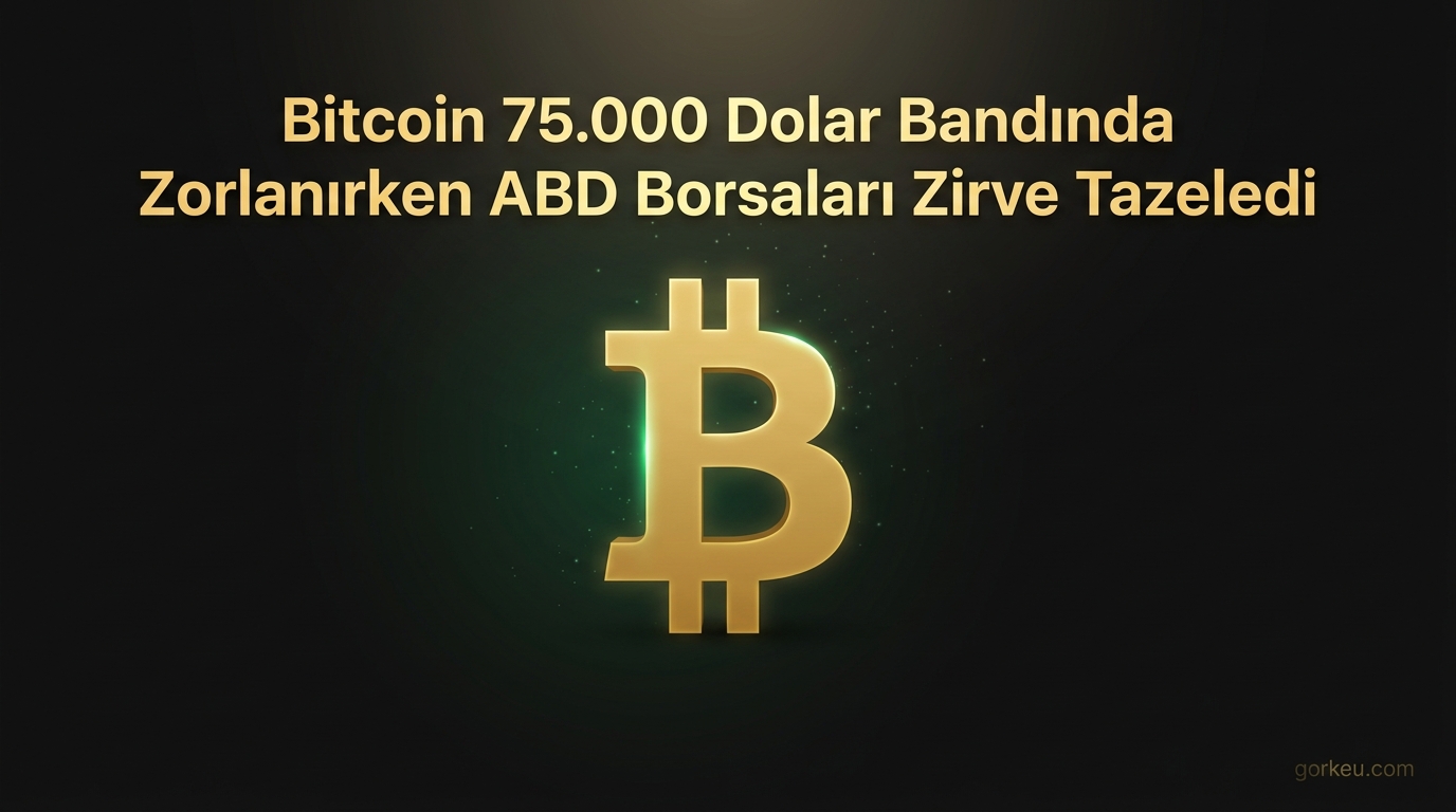 Bitcoin 75.000 Dolar Bandında Zorlanırken ABD Borsaları Zirve Tazeledi