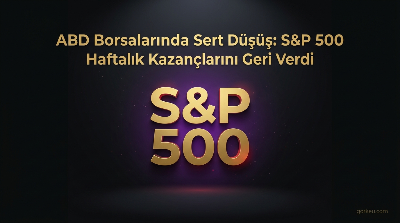 ABD Borsalarında Sert Düşüş: S&P 500 Haftalık Kazançlarını Geri Verdi