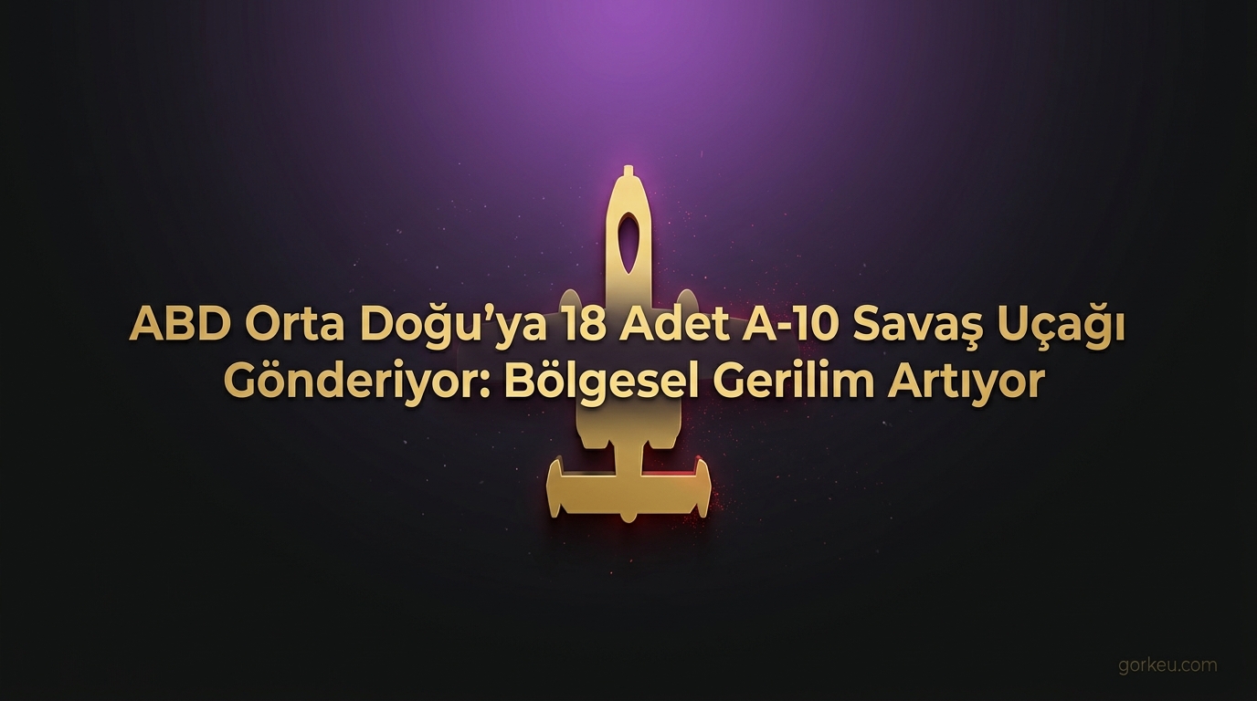 ABD Orta Doğu'ya 18 Adet A-10 Savaş Uçağı Gönderiyor: Bölgesel Gerilim Artıyor