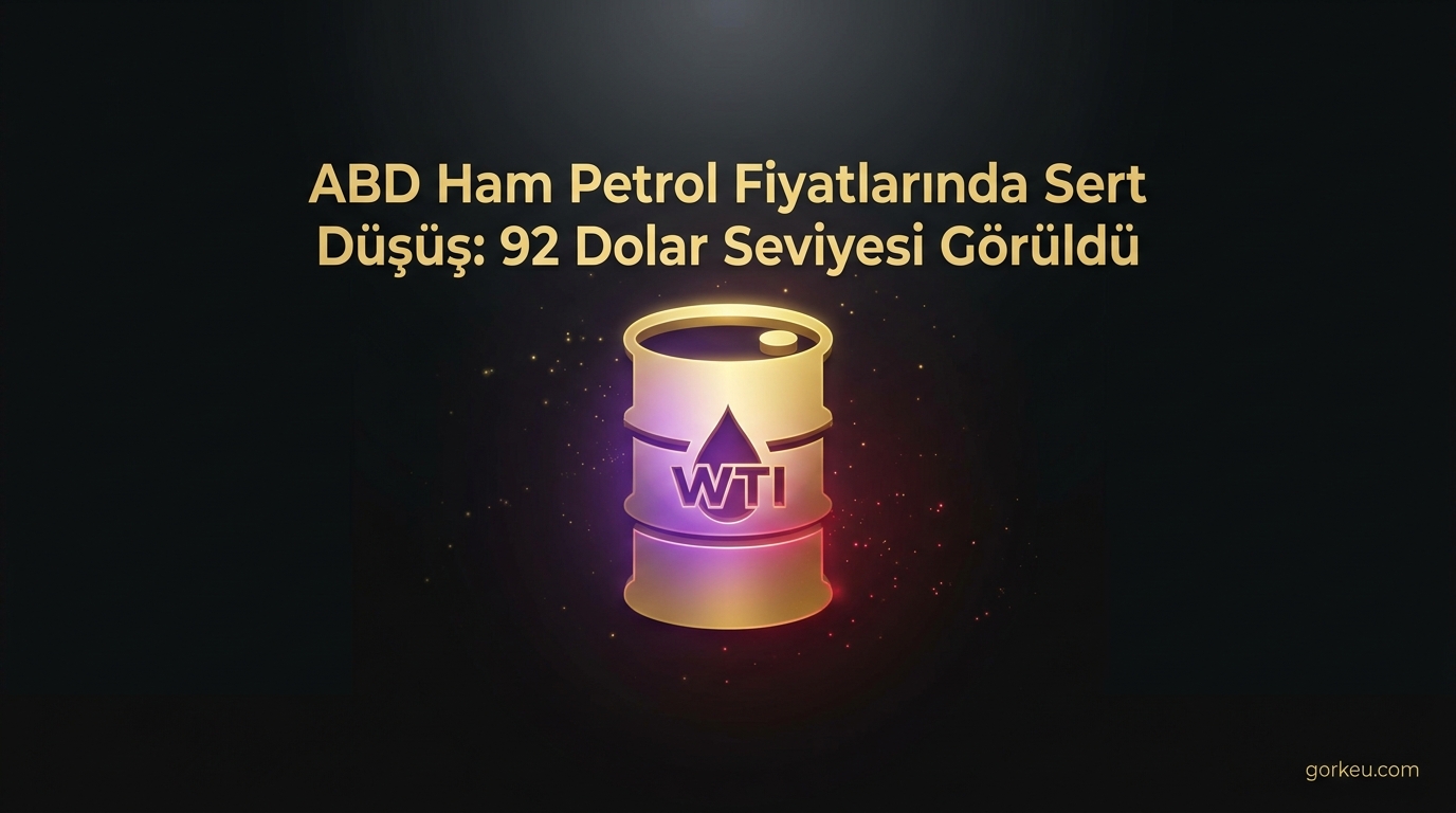 ABD Ham Petrol Fiyatlarında Sert Düşüş: 92 Dolar Seviyesi Görüldü