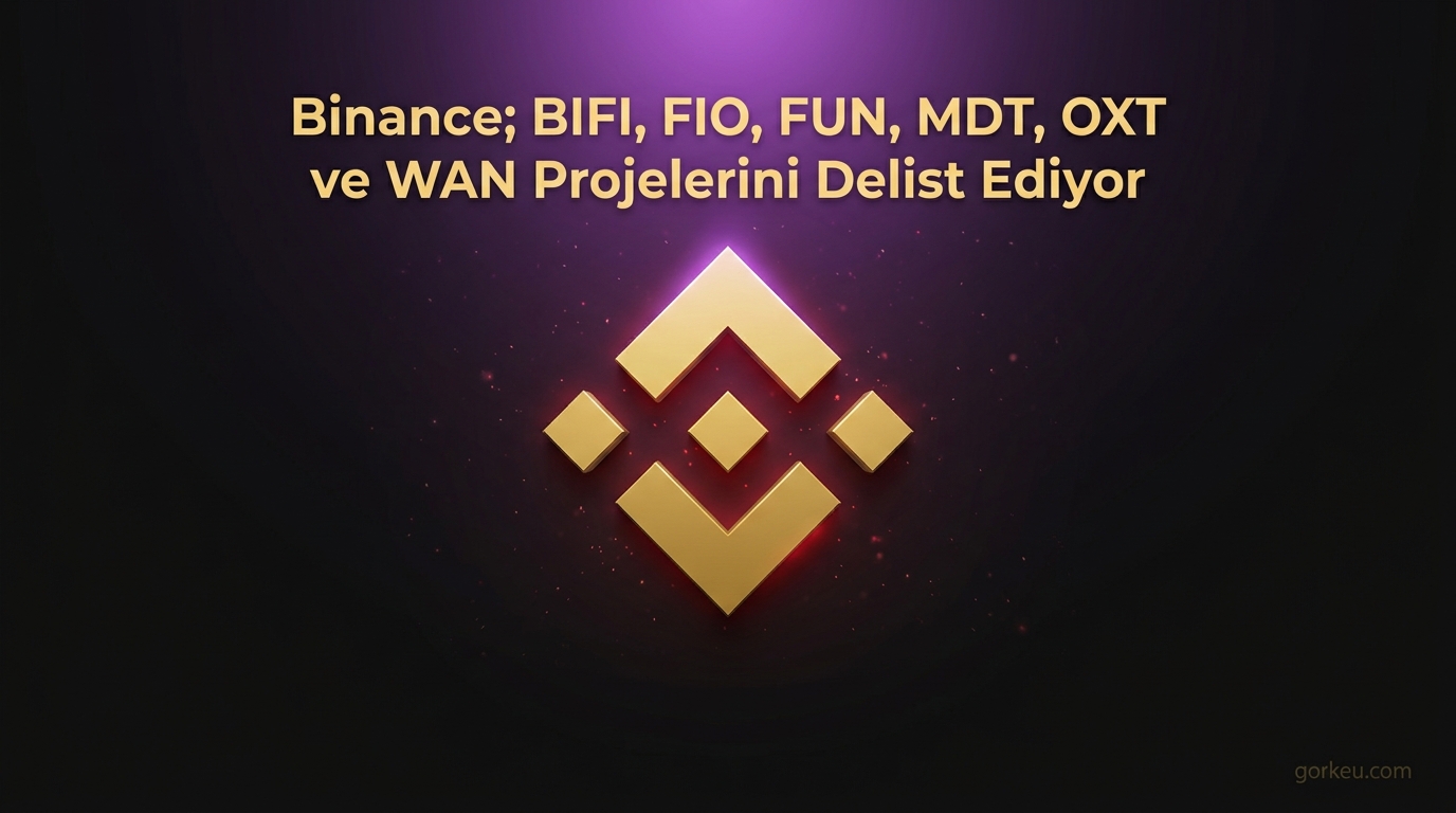 Binance; BIFI, FIO, FUN, MDT, OXT ve WAN Projelerini Delist Ediyor