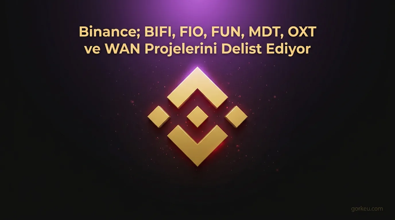 Binance; BIFI, FIO, FUN, MDT, OXT ve WAN Projelerini Delist Ediyor