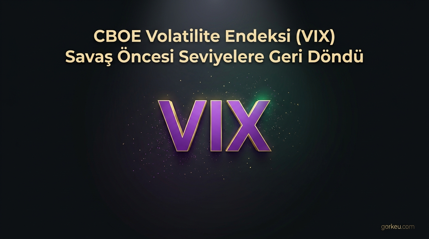 CBOE Volatilite Endeksi (VIX) Savaş Öncesi Seviyelere Geri Döndü